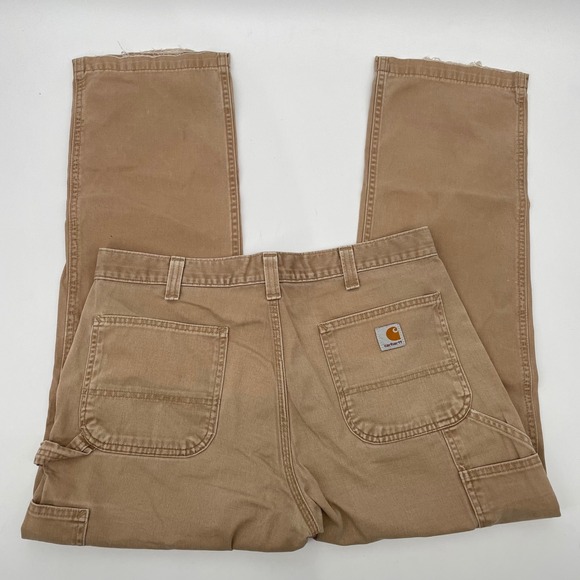 Carhartt B324 Men's Utility Work Pants 36x30 Relaxed Fit Twill Khaki Workwear US - Picture 10 of 14